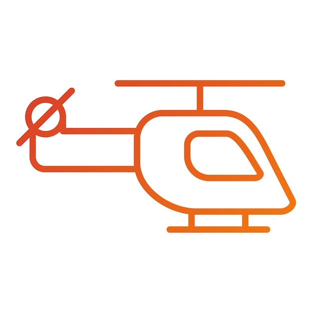 Estilo de icono de helicóptero de diseño vectorial