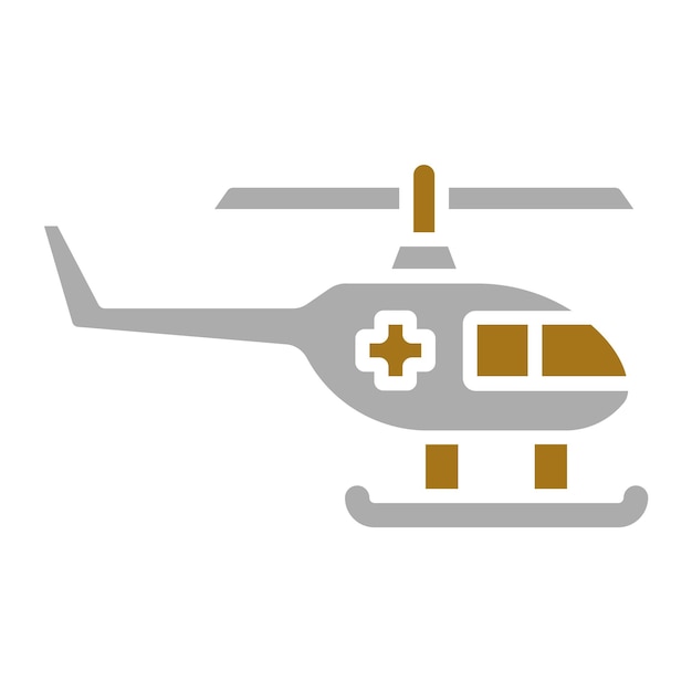 Vector estilo de icono de helicóptero de diseño vectorial