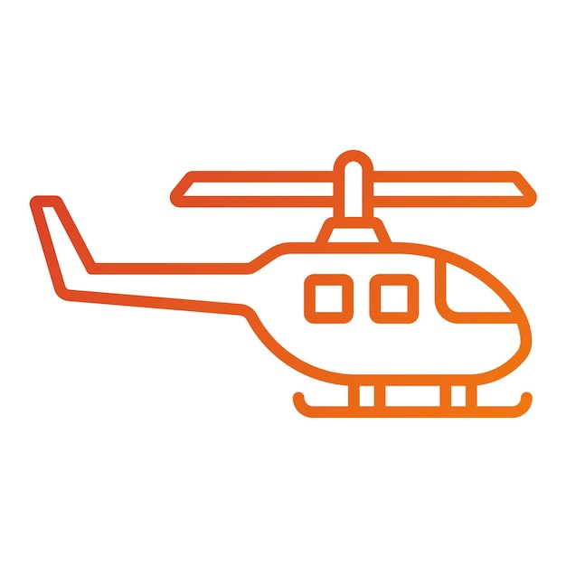 Estilo de icono de helicóptero de diseño vectorial