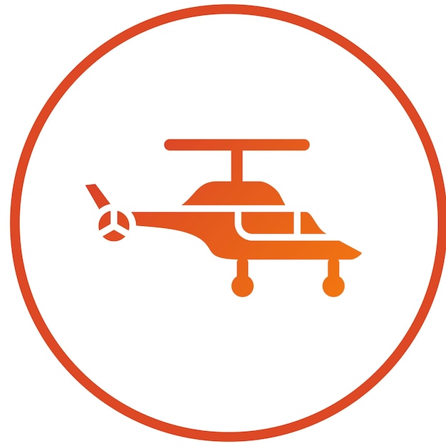 Estilo de icono de helicóptero de diseño vectorial