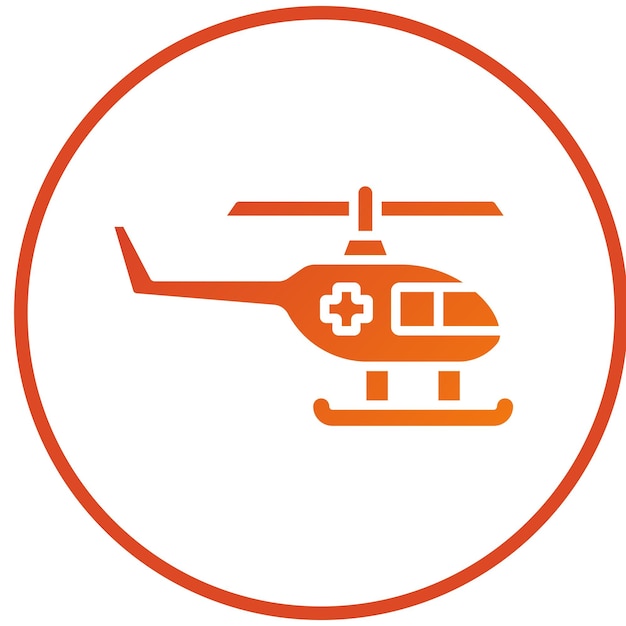 Estilo de icono de helicóptero de diseño vectorial