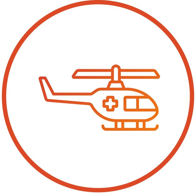 Estilo de icono de helicóptero de diseño vectorial