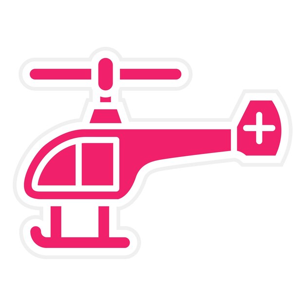 Estilo de icono de helicóptero de diseño vectorial