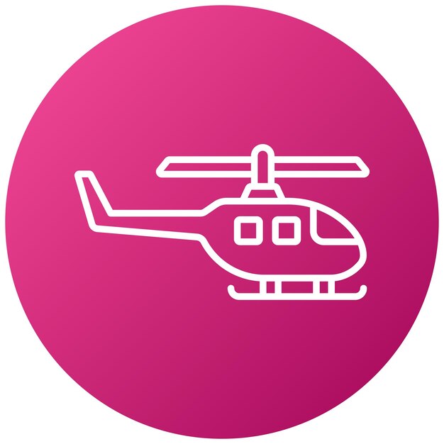 Estilo de icono de helicóptero de diseño vectorial