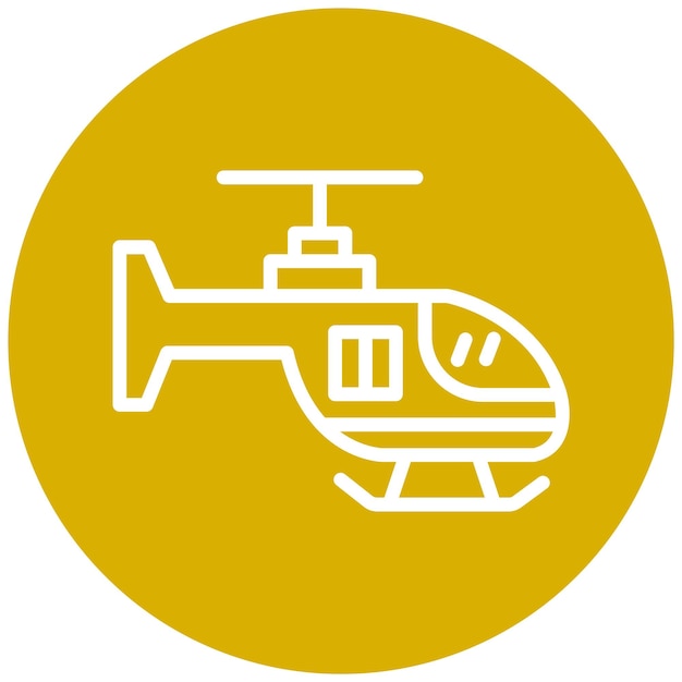 Estilo de icono de helicóptero de diseño vectorial