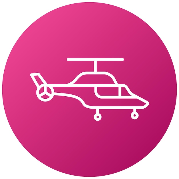 Estilo de icono de helicóptero de diseño vectorial