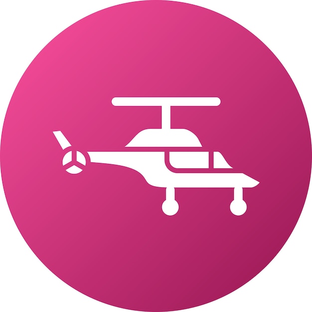 Estilo de icono de helicóptero de diseño vectorial