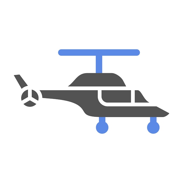 Estilo de icono de helicóptero de diseño vectorial