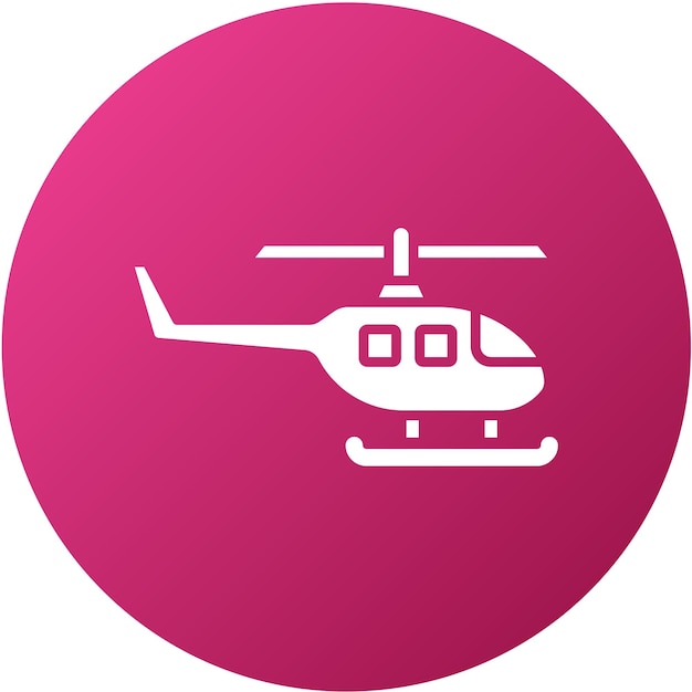 Estilo de icono de helicóptero de diseño vectorial