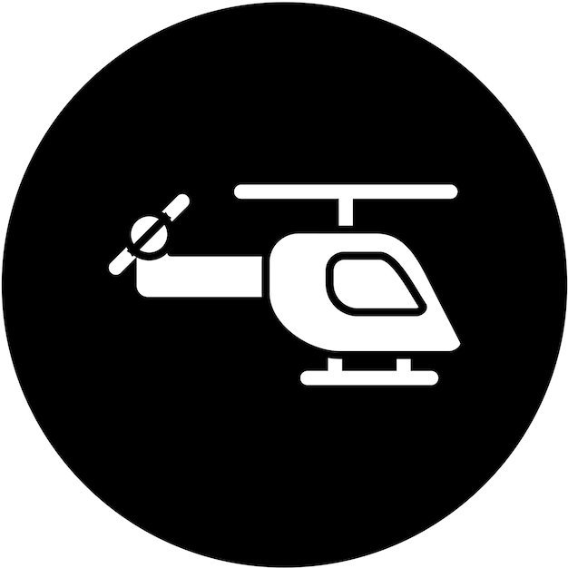Estilo de icono de helicóptero de diseño vectorial