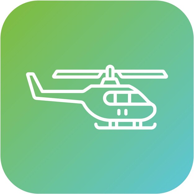 Estilo del icono del helicóptero del ejército