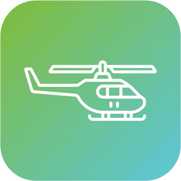 Vector estilo del icono del helicóptero del ejército