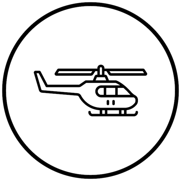 Estilo del icono del helicóptero del ejército