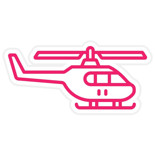 Estilo del icono del helicóptero del ejército