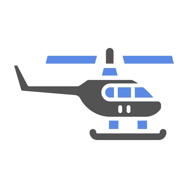 Estilo del icono del helicóptero del ejército