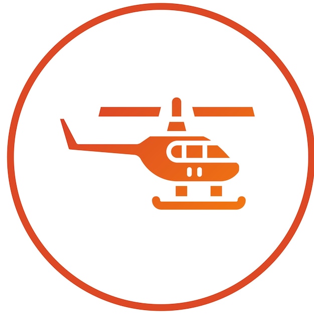 Estilo del icono del helicóptero del ejército