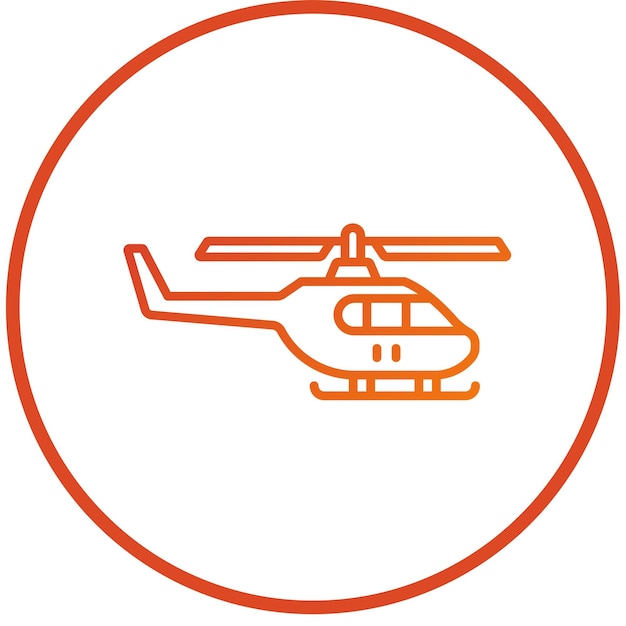 Estilo del icono del helicóptero del ejército