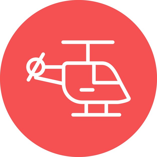 Estilo del icono del helicóptero
