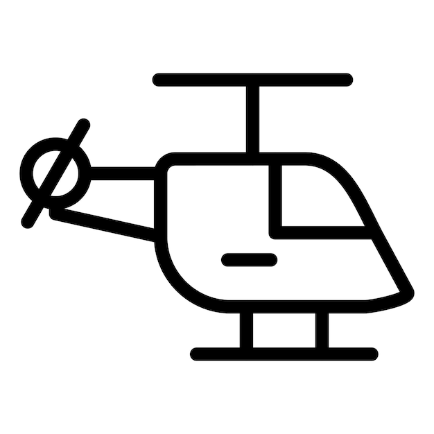 Estilo del icono del helicóptero