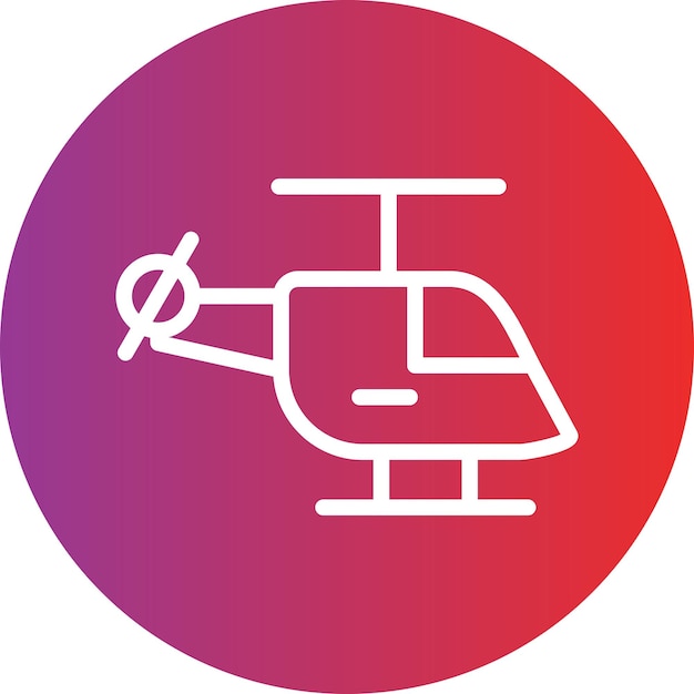 Estilo del icono del helicóptero