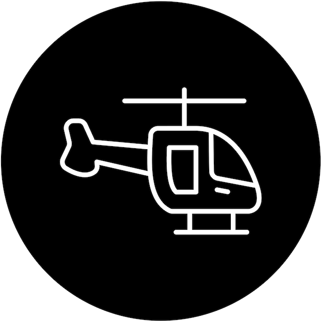 Estilo del icono del helicóptero