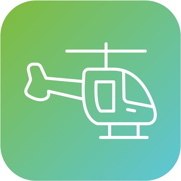 Estilo del icono del helicóptero