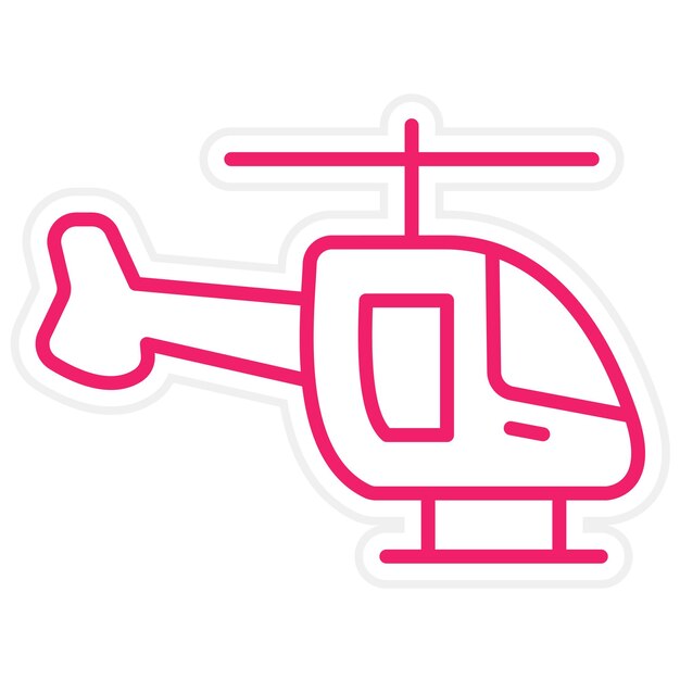 Estilo del icono del helicóptero