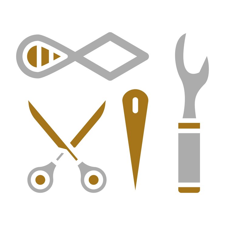 Vector estilo del icono de la herramienta de costura