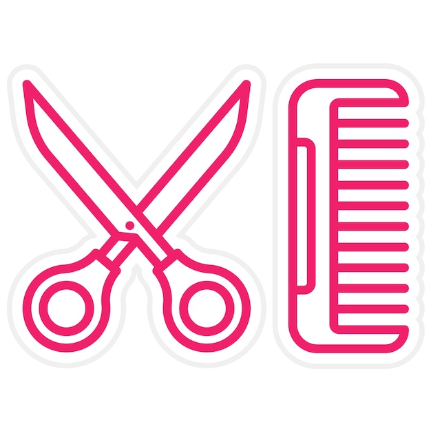 Estilo del icono de las herramientas para el cabello