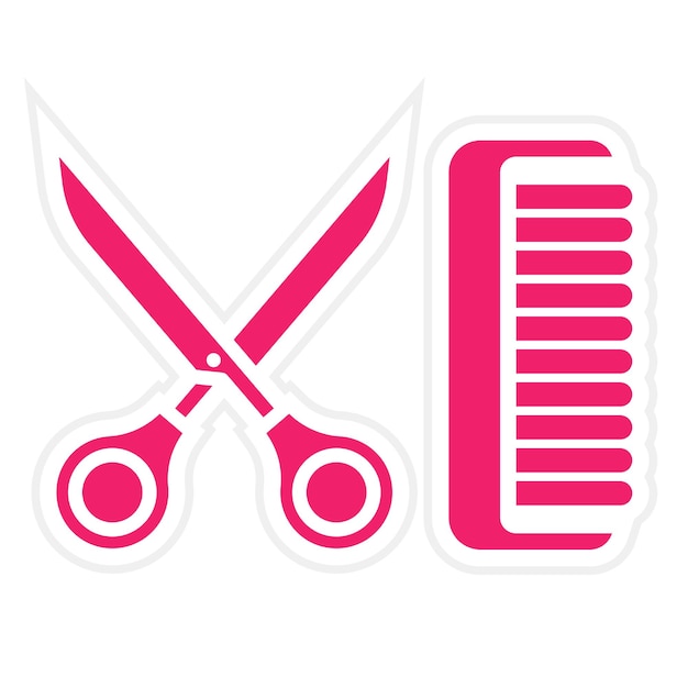 Estilo del icono de las herramientas para el cabello
