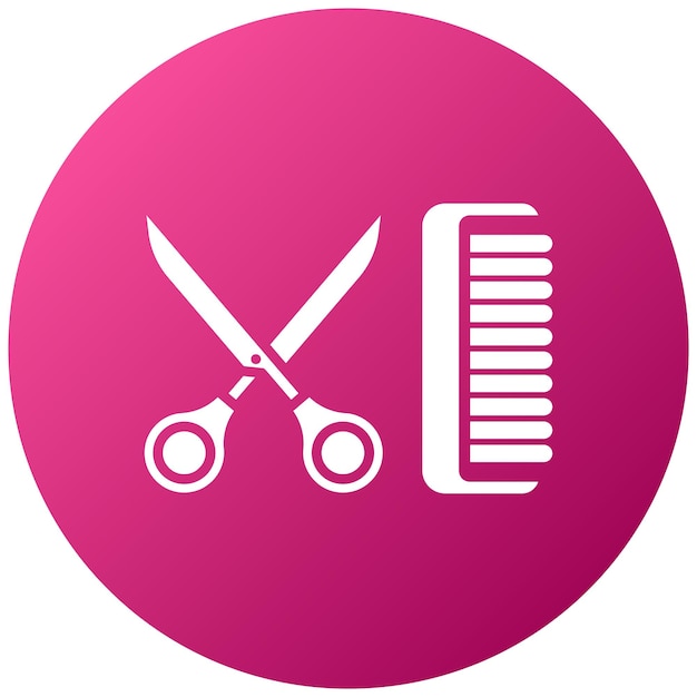 Estilo del icono de las herramientas para el cabello