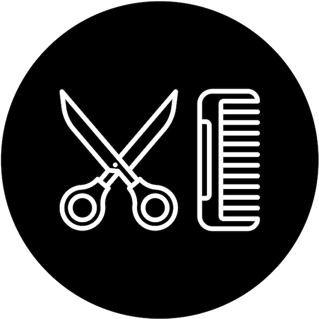 Estilo del icono de las herramientas para el cabello
