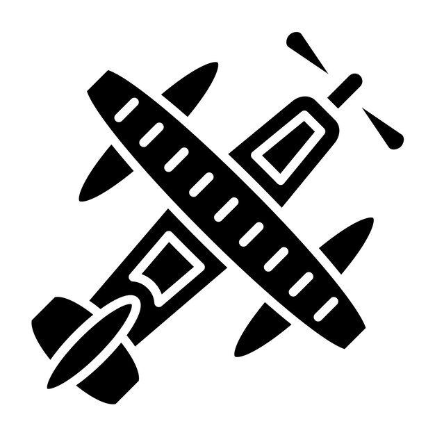Estilo del icono del hidroavión de diseño vectorial