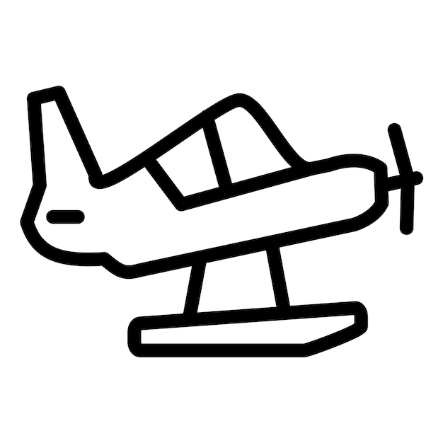 Estilo del icono del hidroavión