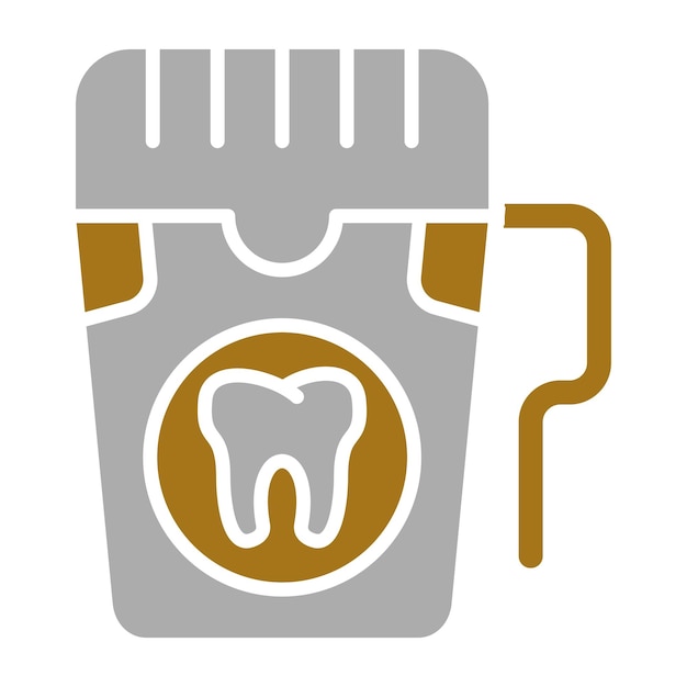 Vector estilo del icono del hilo dental