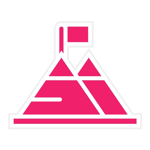 Estilo de icono de hito de diseño vectorial