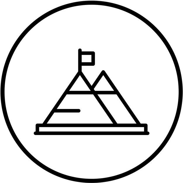 Estilo de icono de hito de diseño vectorial