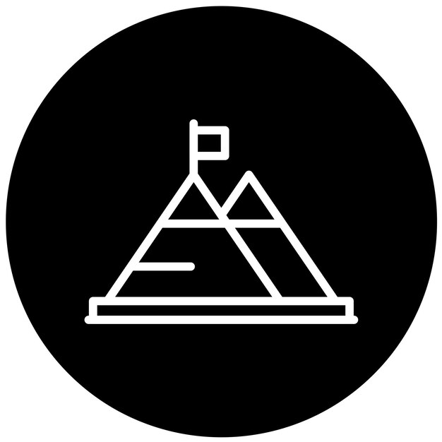 Estilo de icono de hito de diseño vectorial