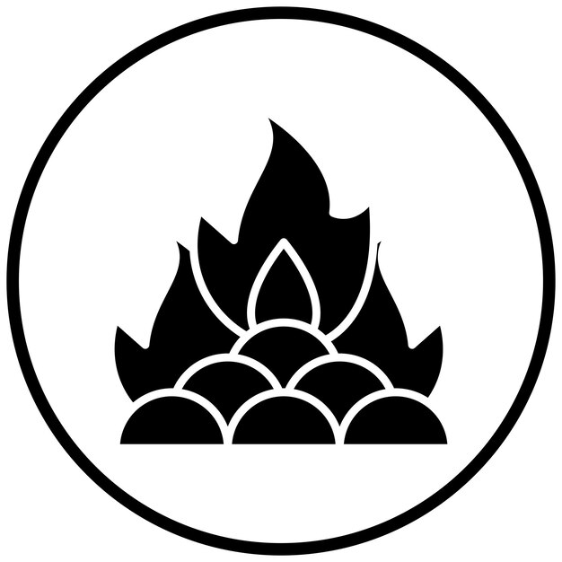 Estilo del icono de la hoguera