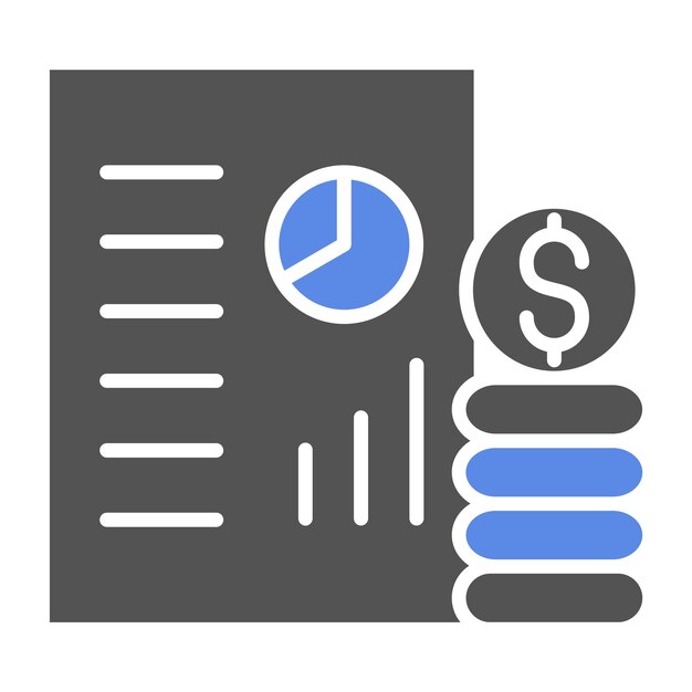 Estilo del icono de la hoja de balance de diseño vectorial