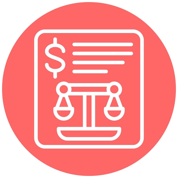 Estilo del icono de la hoja de balance de diseño vectorial