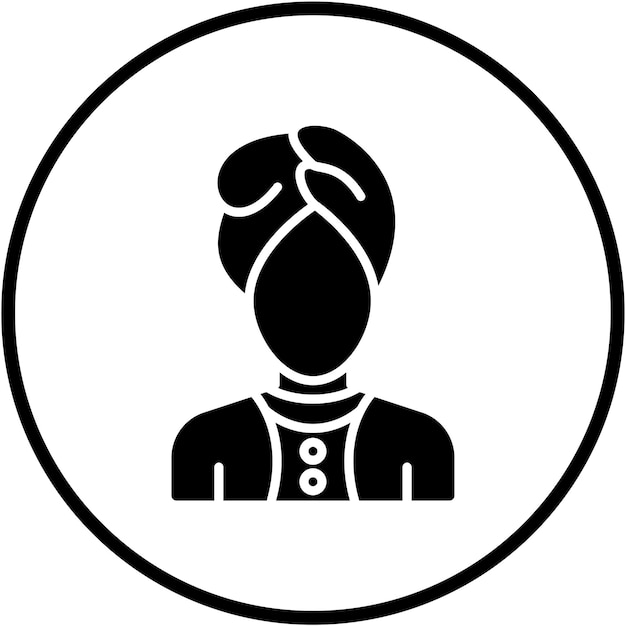 Estilo del icono de la hoja de cabeza de diseño vectorial