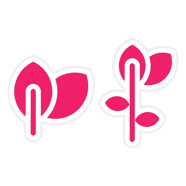 Estilo de icono de hoja de diseño vectorial