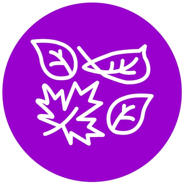 Estilo de icono de hoja de diseño vectorial
