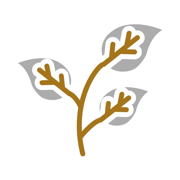 Estilo de icono de hoja de diseño vectorial
