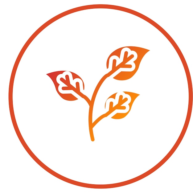 Estilo de icono de hoja de diseño vectorial
