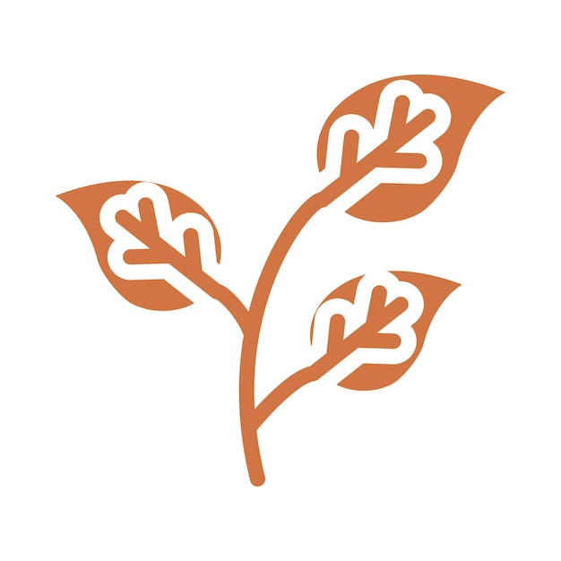 Estilo de icono de hoja de diseño vectorial