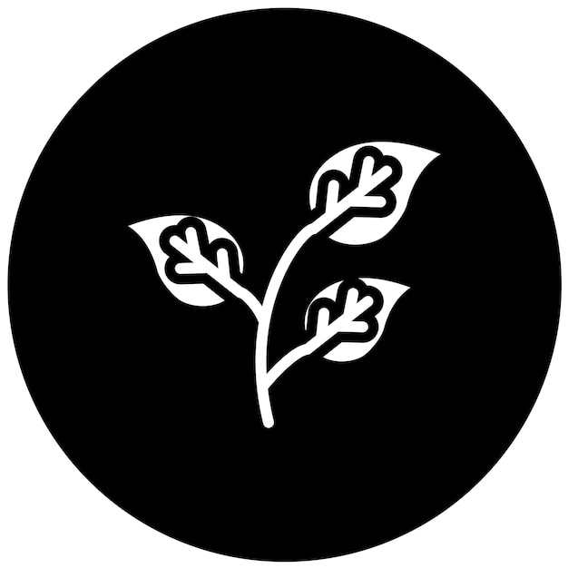 Estilo de icono de hoja de diseño vectorial