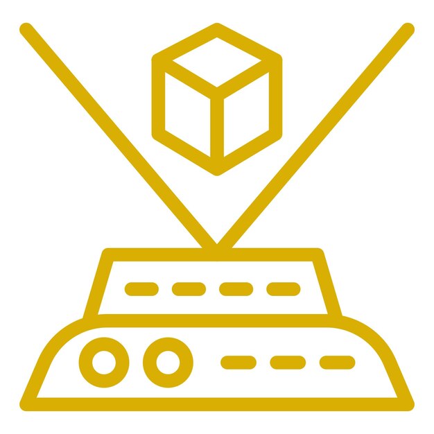 Estilo de icono holográfico de diseño vectorial