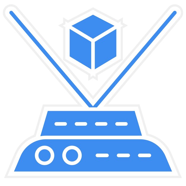 Estilo de icono holográfico de diseño vectorial